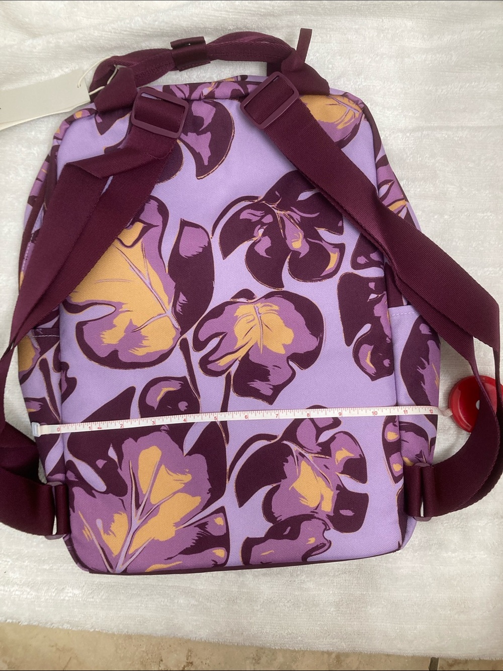 adidas Floral Backpack Tote in Lavender, Maroon & Gold Accent - Picture 12 of 12